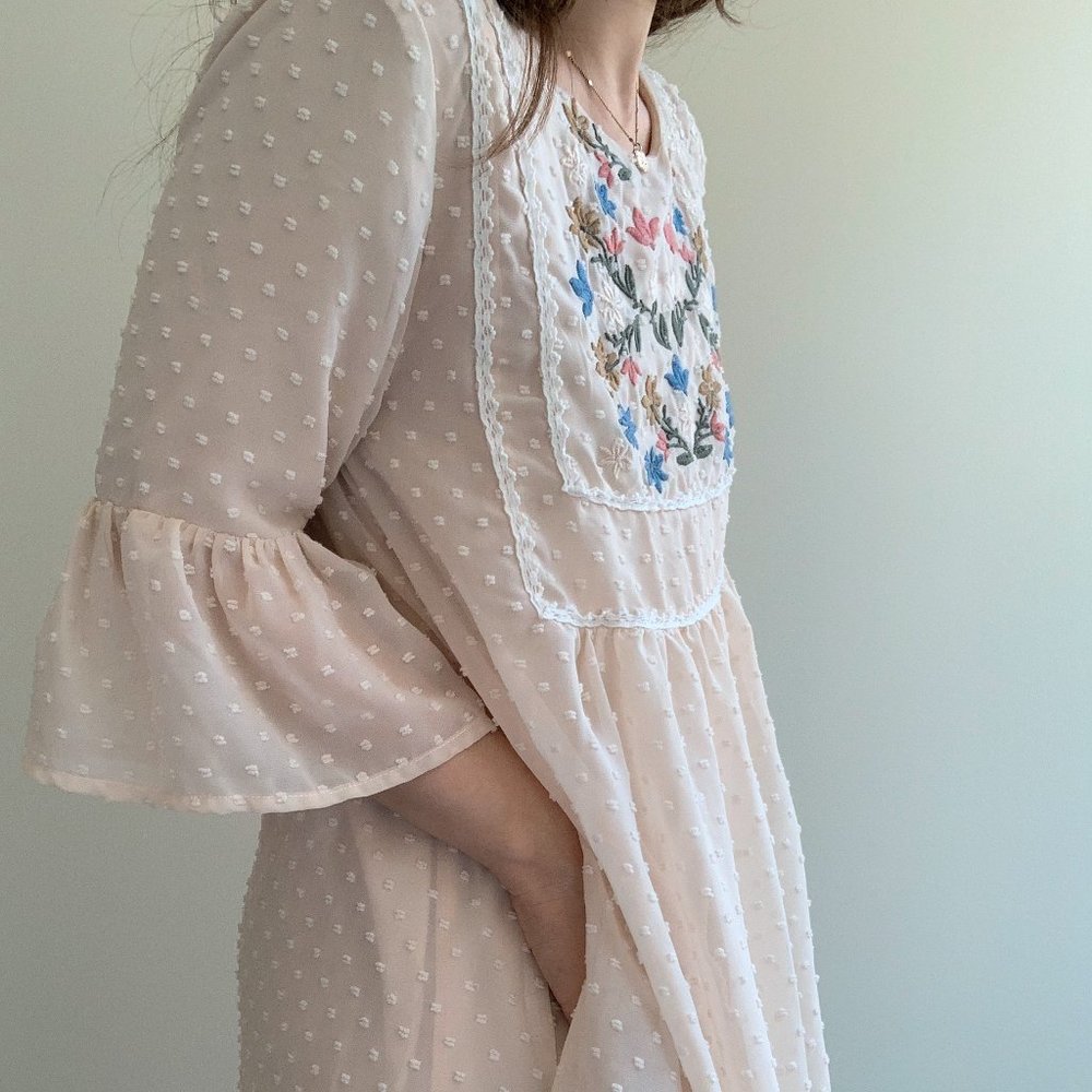 Piper & Scoot Bohemian Floral Midi Dress (S) - image 2